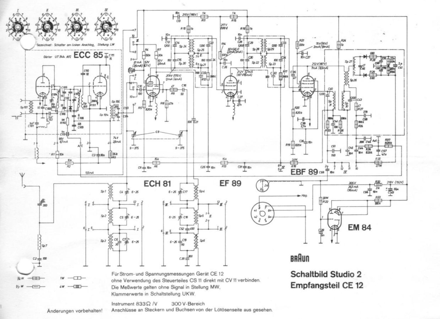 Braun CE 12 Service Manual