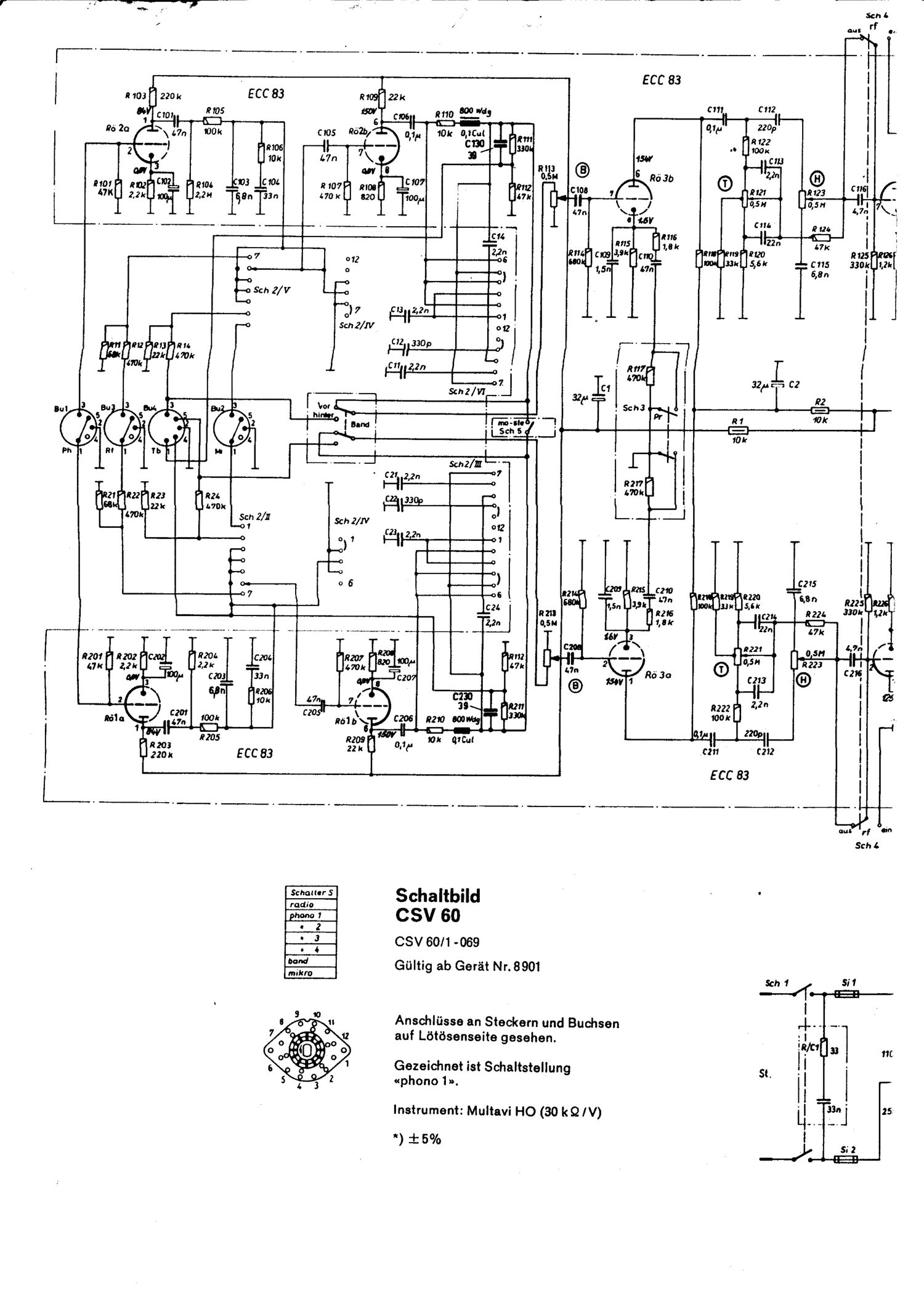 Braun CSV 60 Schematic