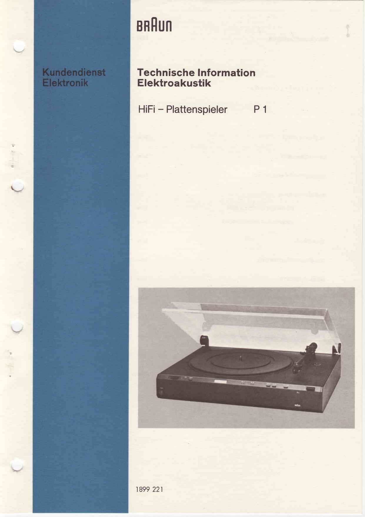 Braun P 1 Service Manual