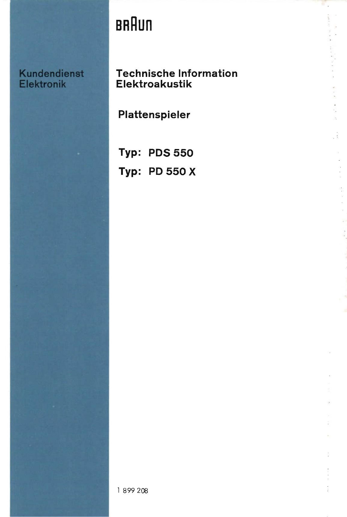 Braun PDS 550 Service Manual