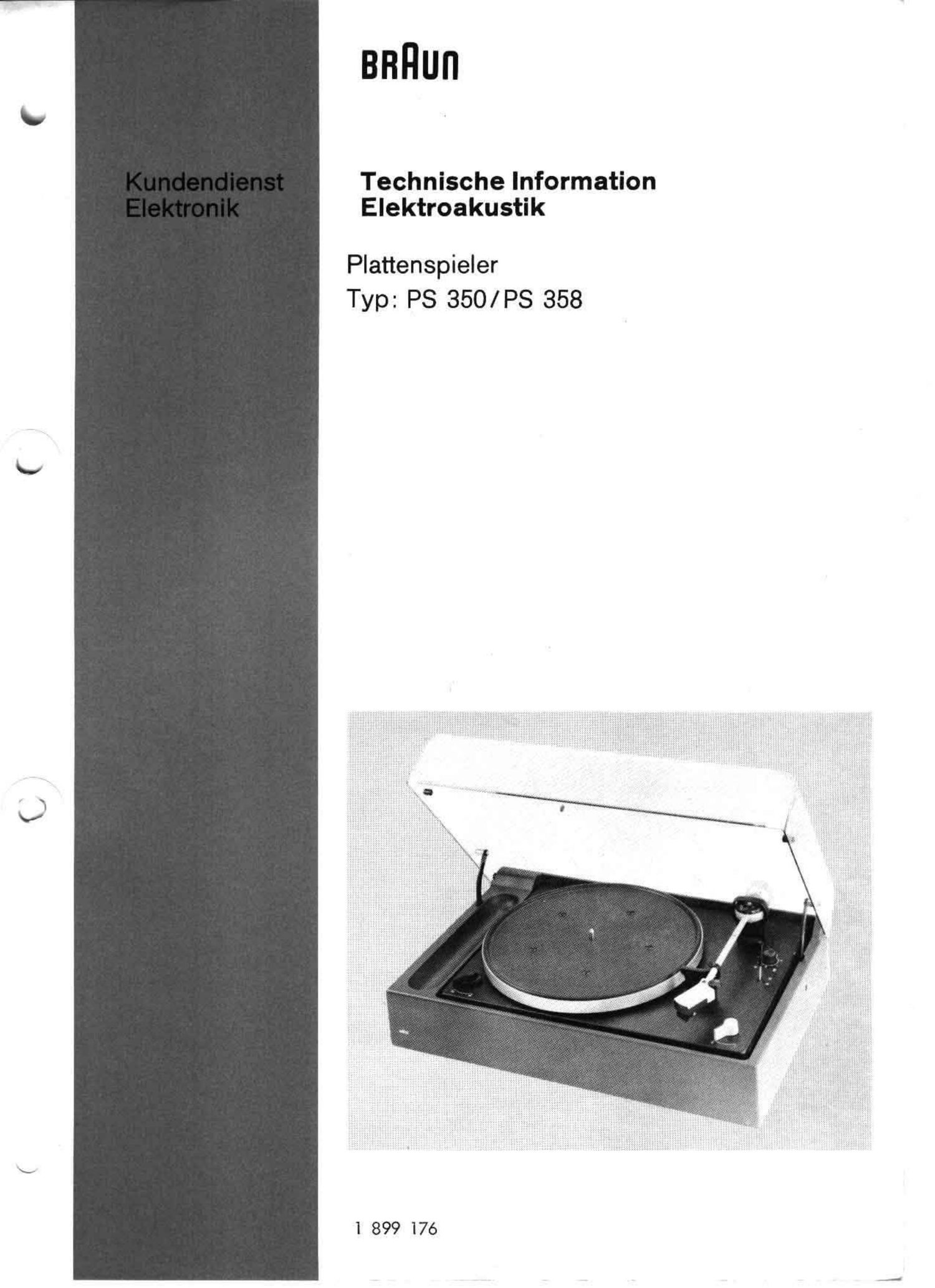 Service Manual-Anleitung für Braun PS 410/P 410 