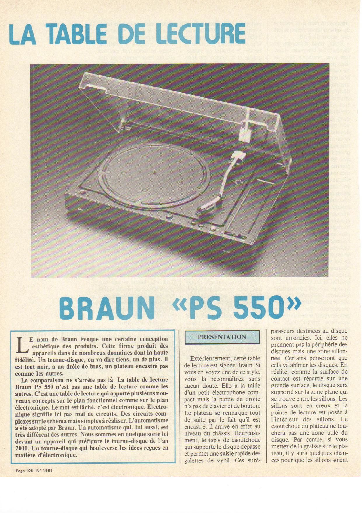 Braun PS 550 Test