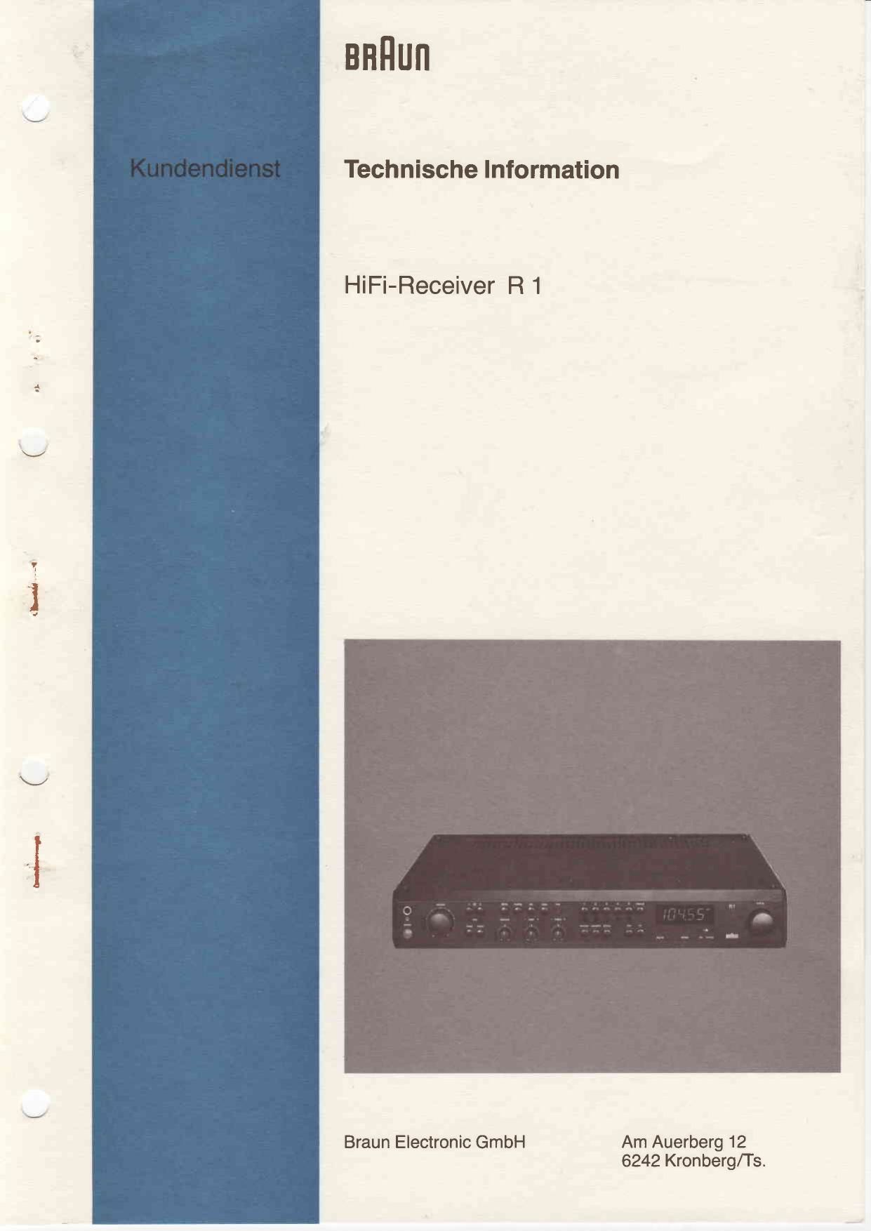 Braun R 1 Service Manual