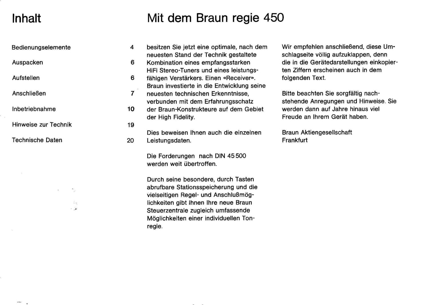Braun Regie 450 Owners Manual