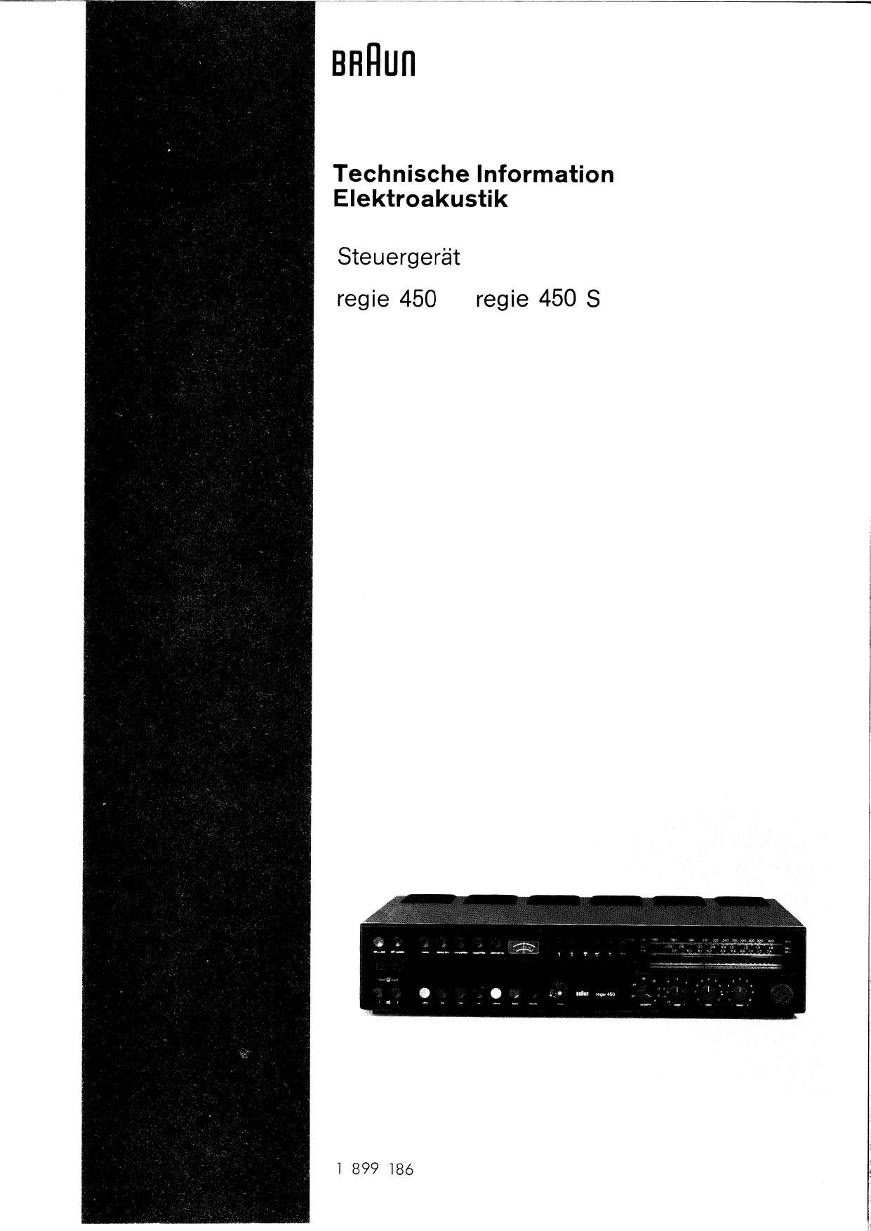Braun Regie 450 S Service Manual