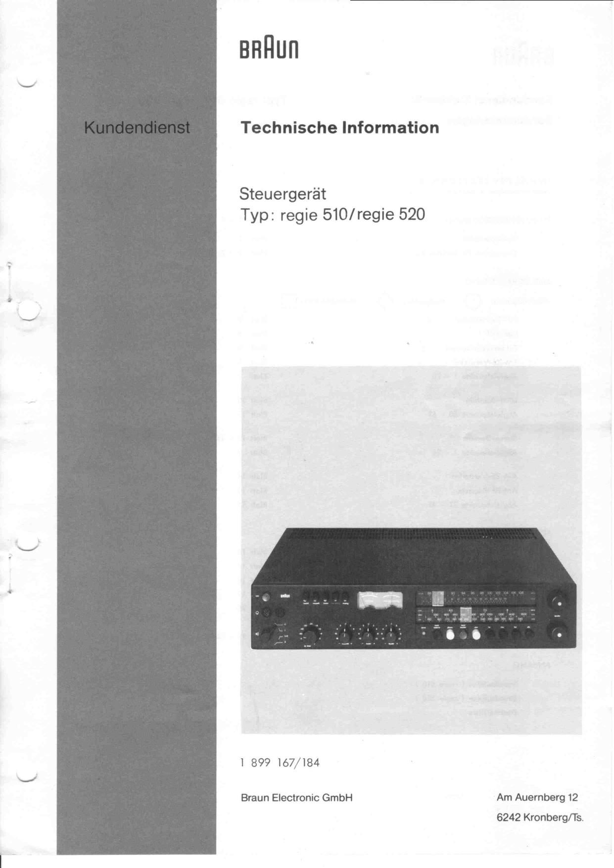 Braun Regie 510 Service Manual