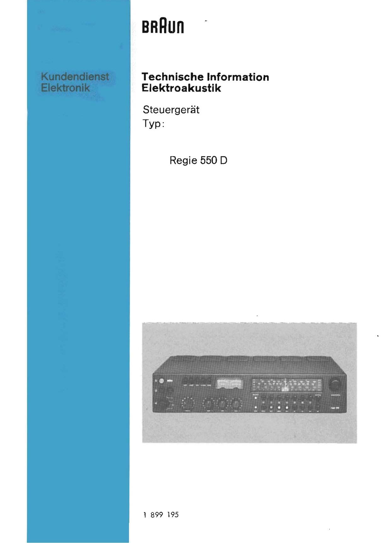 Braun Regie 550 D Service Manual