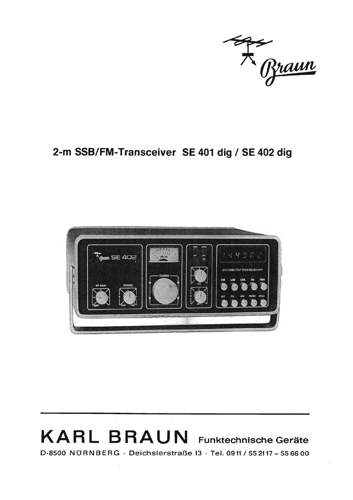 Braun SE 401 Service Manual