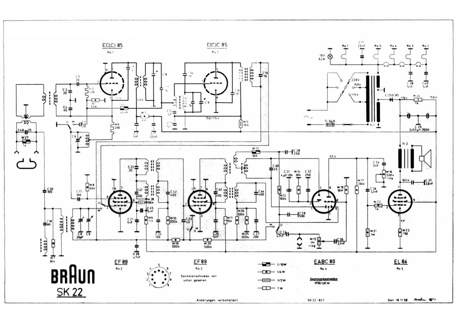 Braun SK 22 Schematic