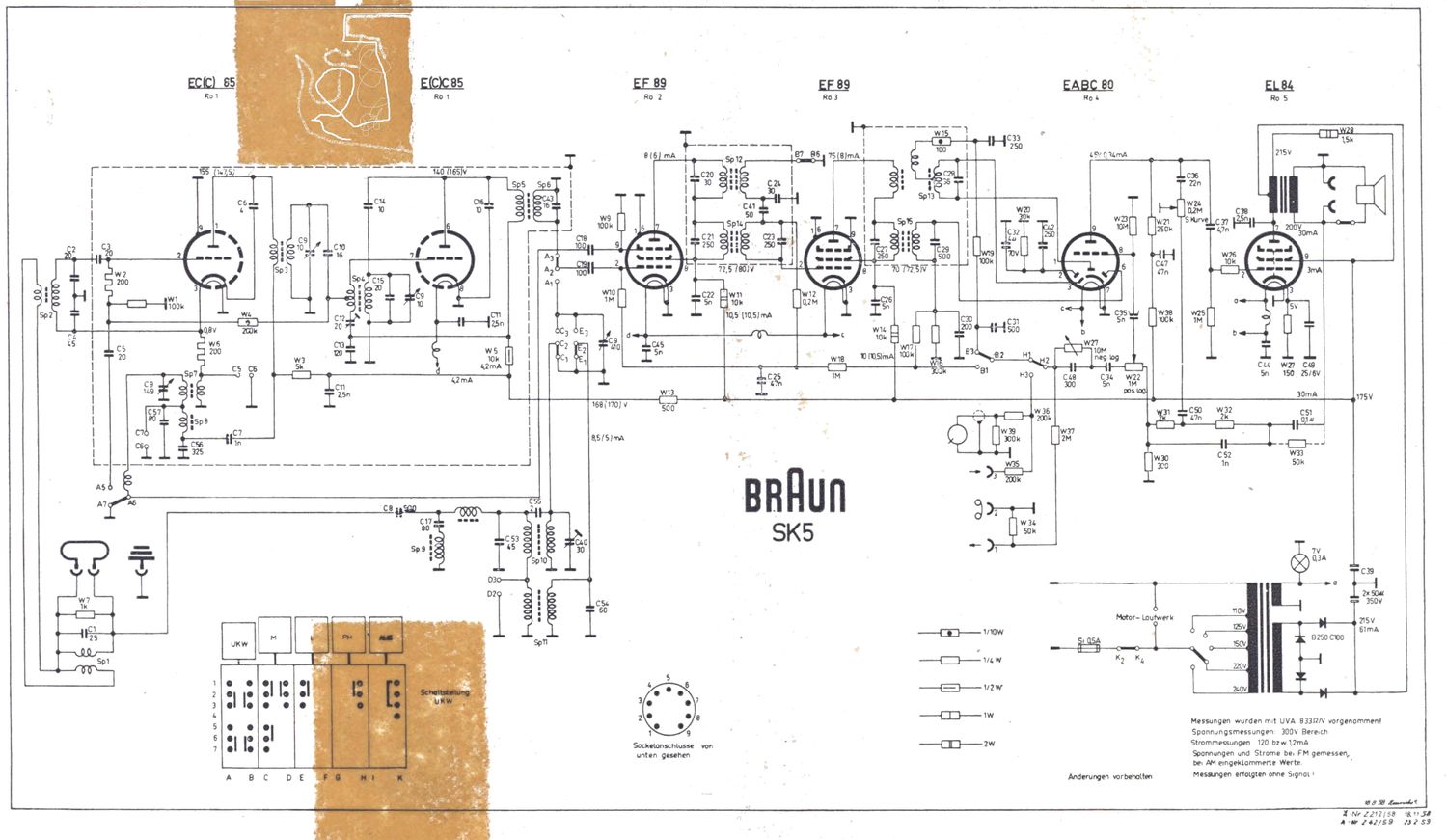 Braun SK 5 Schematic