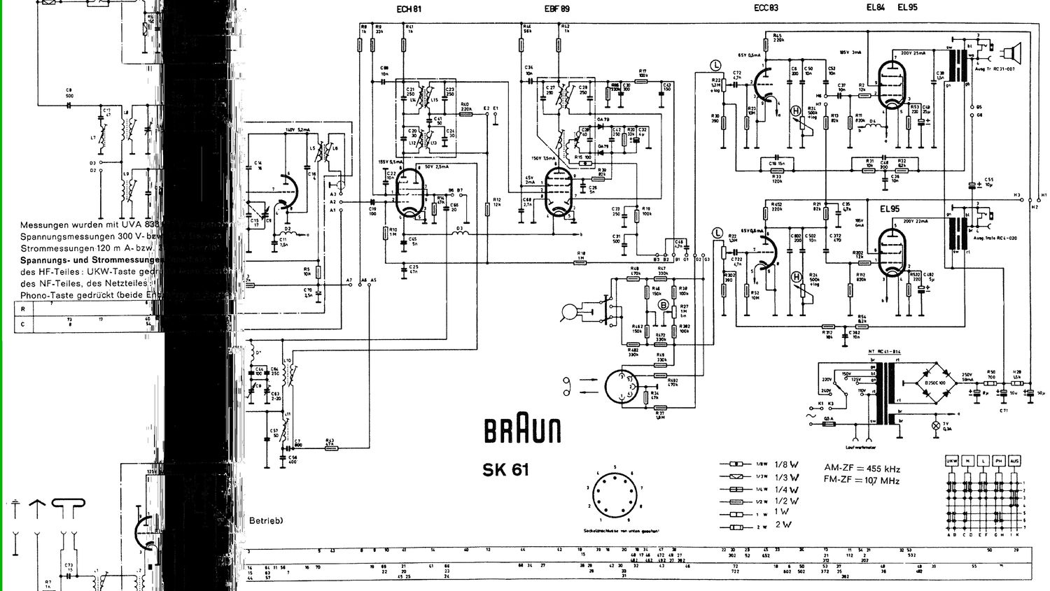 Braun SK 61 Schematic