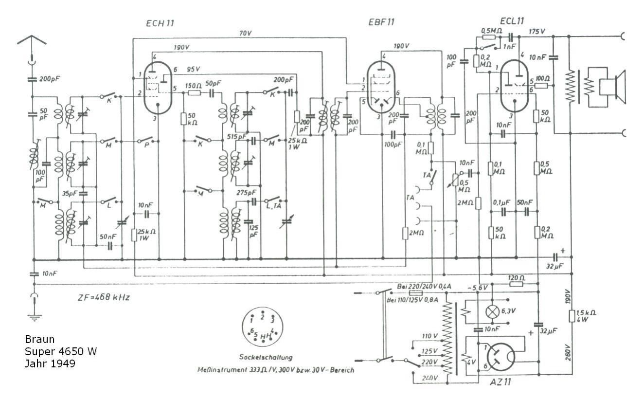 Braun Super 4650 W Schematic