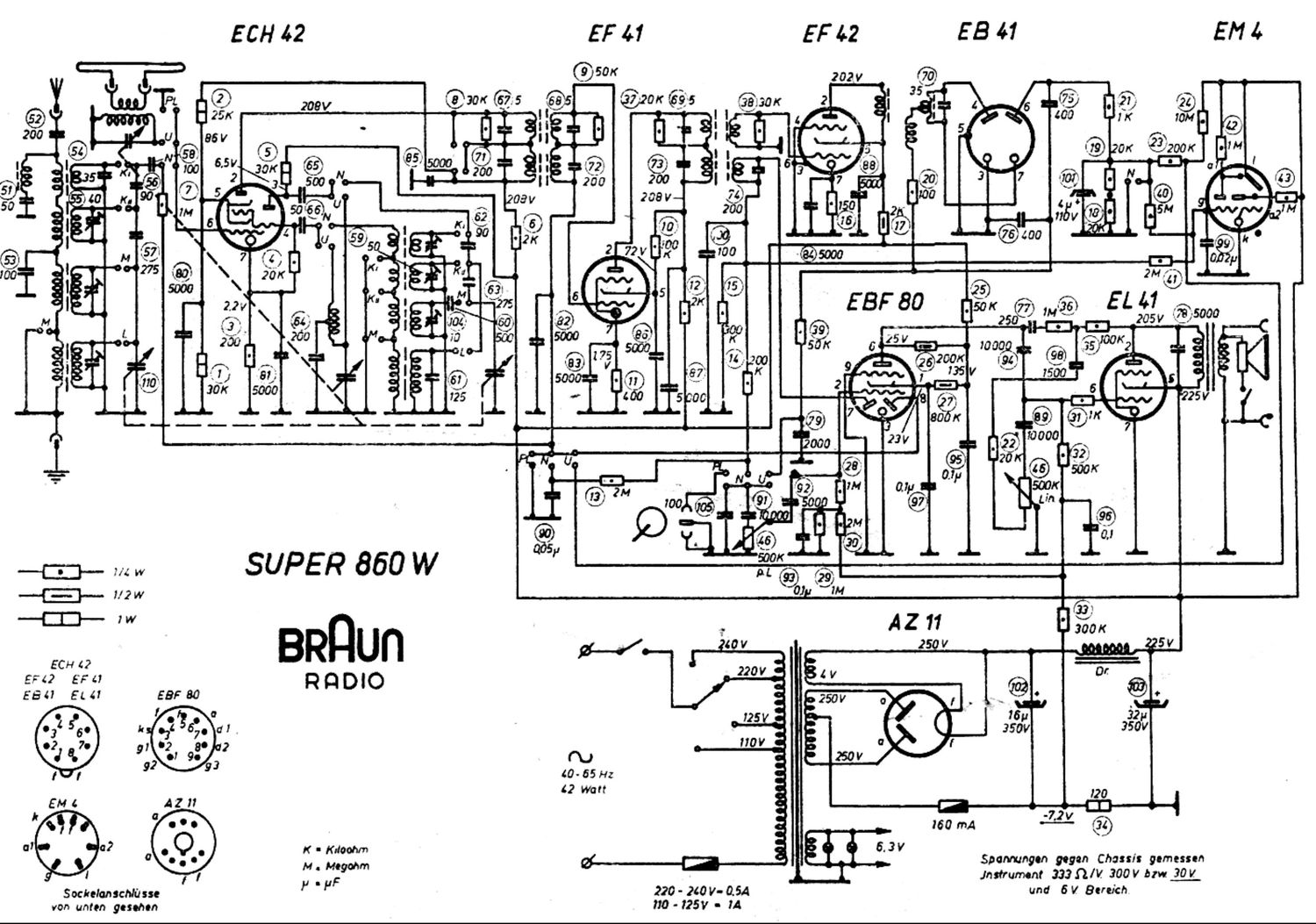 Braun Super 860 W Schematic