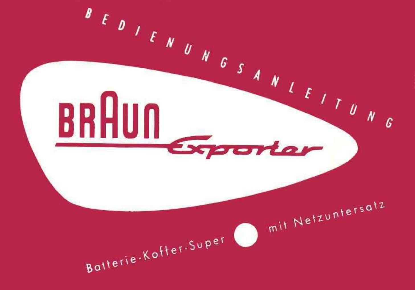Braun Exporter Manual