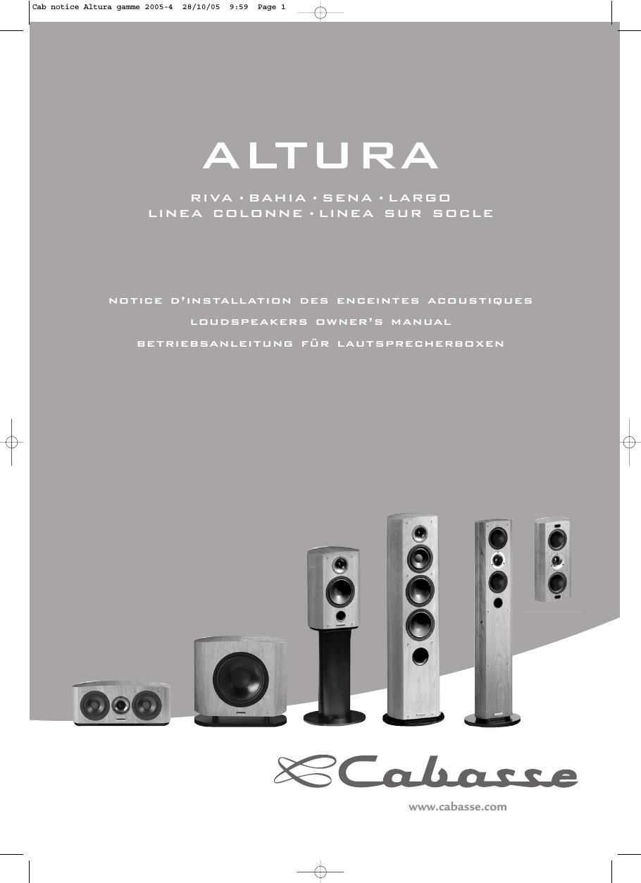 cabasse altura owners manual