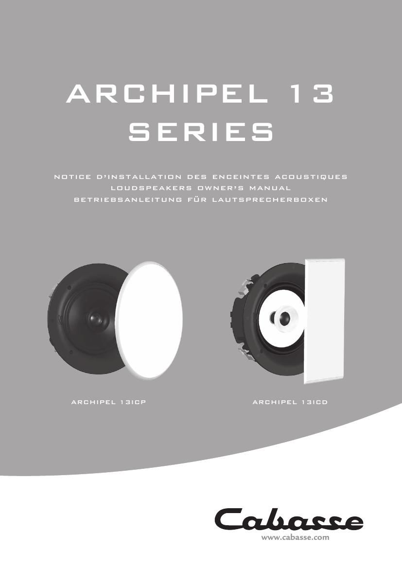 Cabasse ARCHIPEL 13 Series Brochure