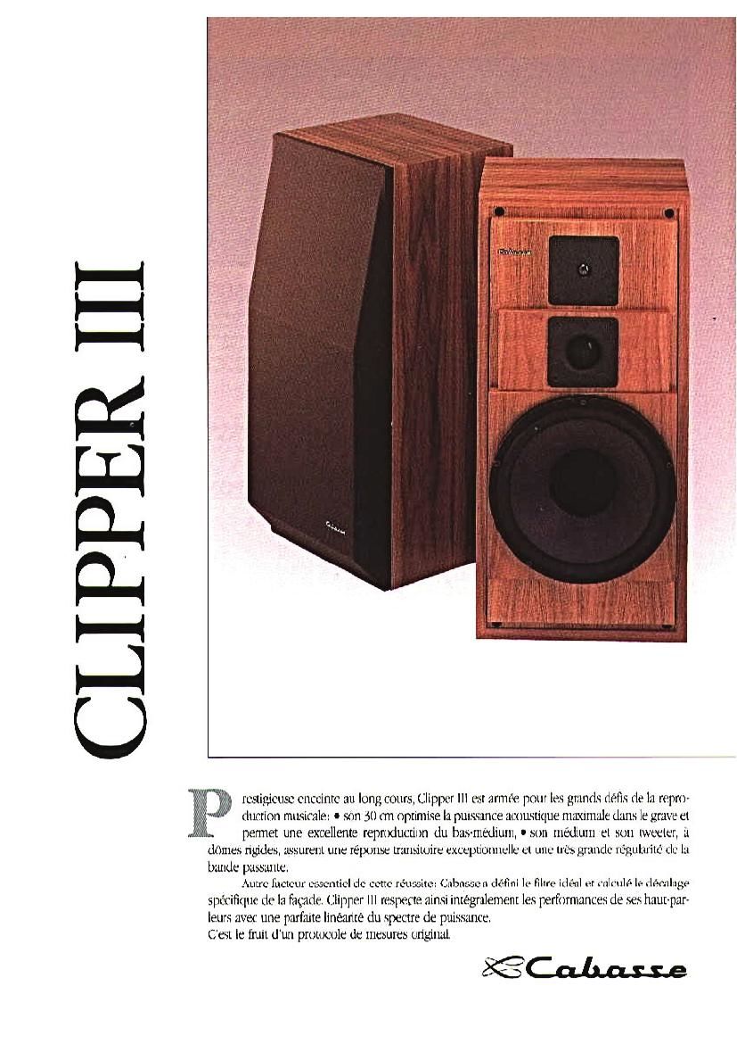 Cabasse Clipper III Brochure