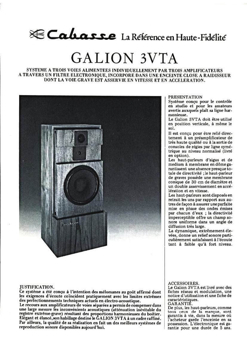 Cabasse Galion 3 VTA Brochure 2