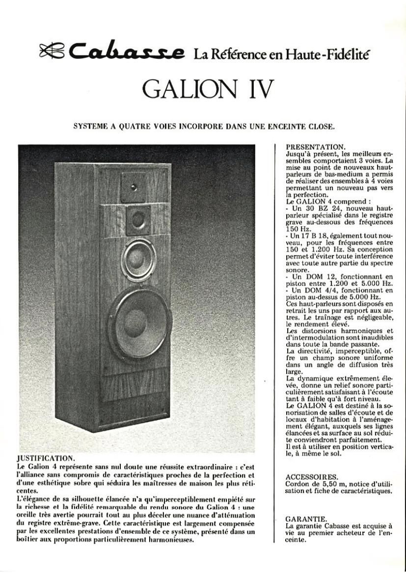 Cabasse Galion IV Brochure 2