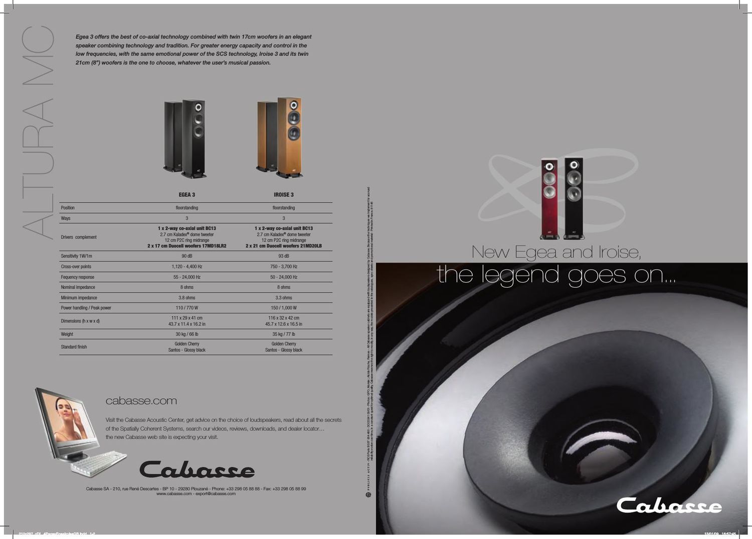 Cabasse IROISE EGEA 3 Brochure