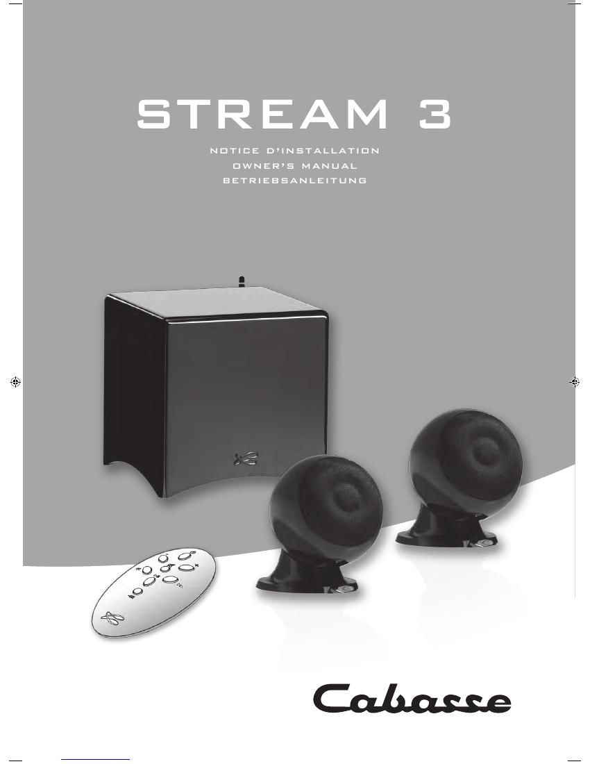 Cabasse STREAM 3 Owners Manual