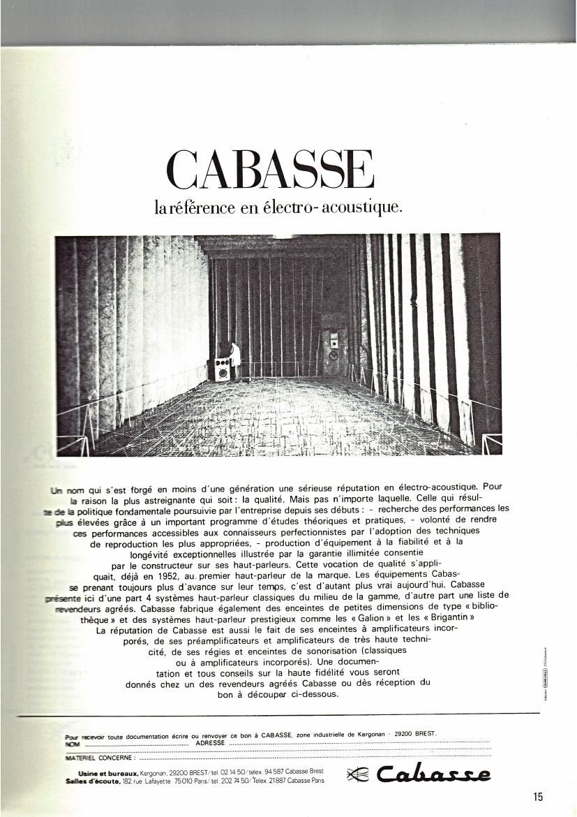 cabasse catalog 1975 Review