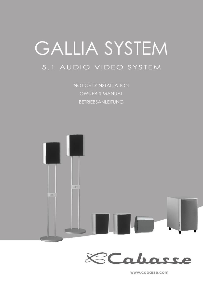 cabasse gallia owners manual