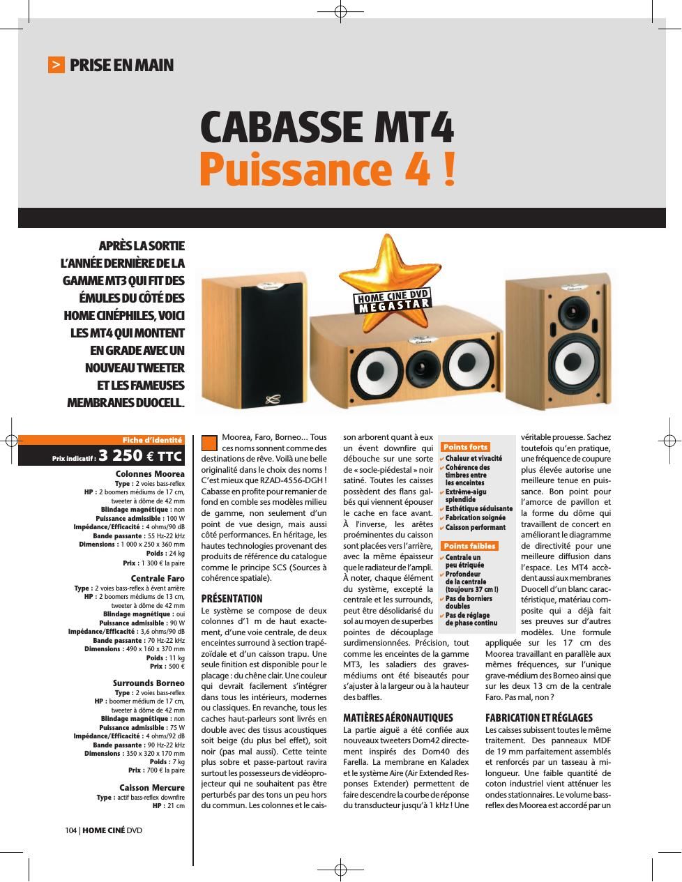 Cabasse MT 4 Test