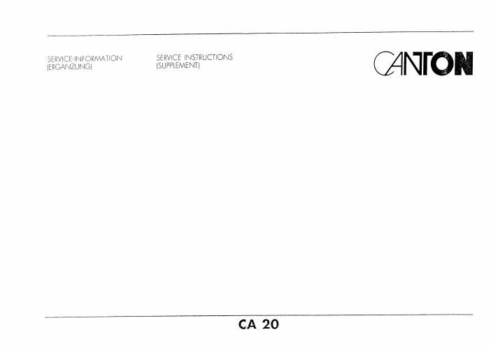 canton ca 20 schematic