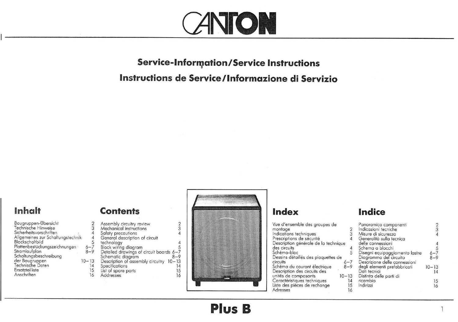 canton plus b manual