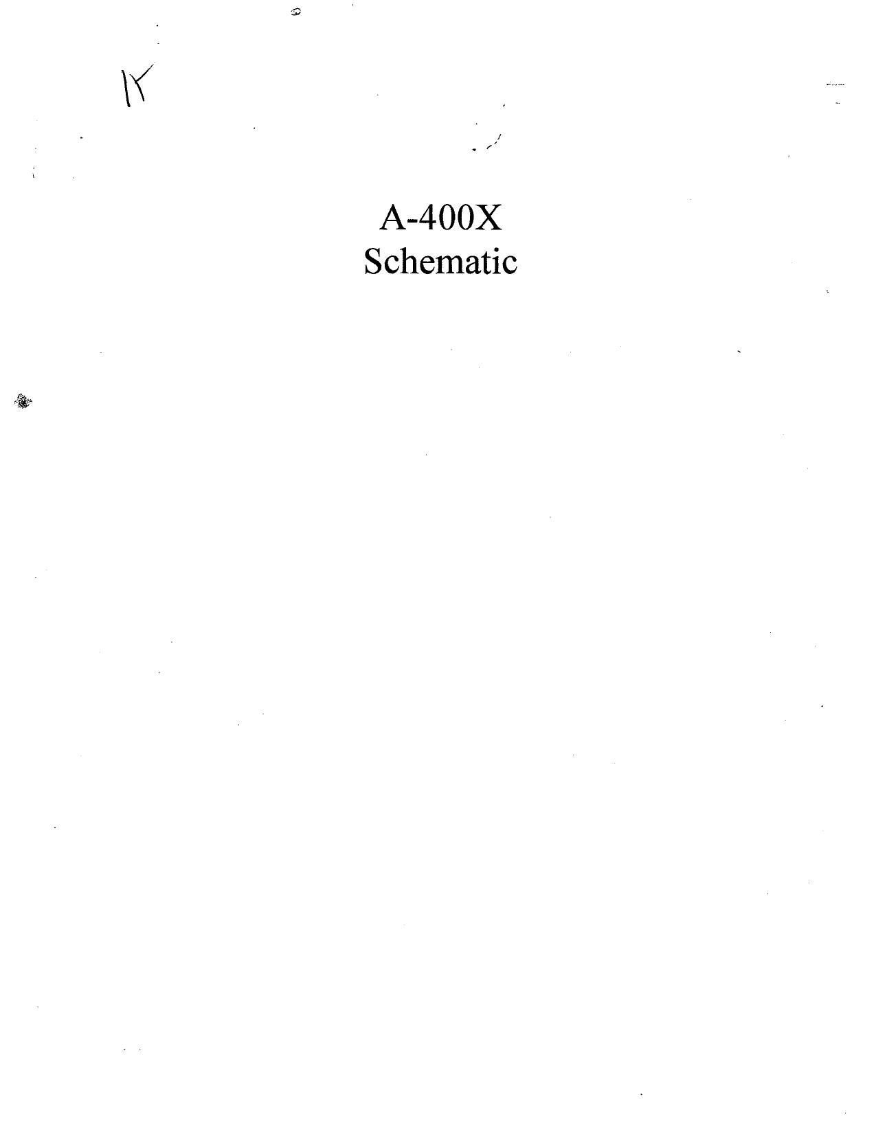 Carver A 400X Schematic