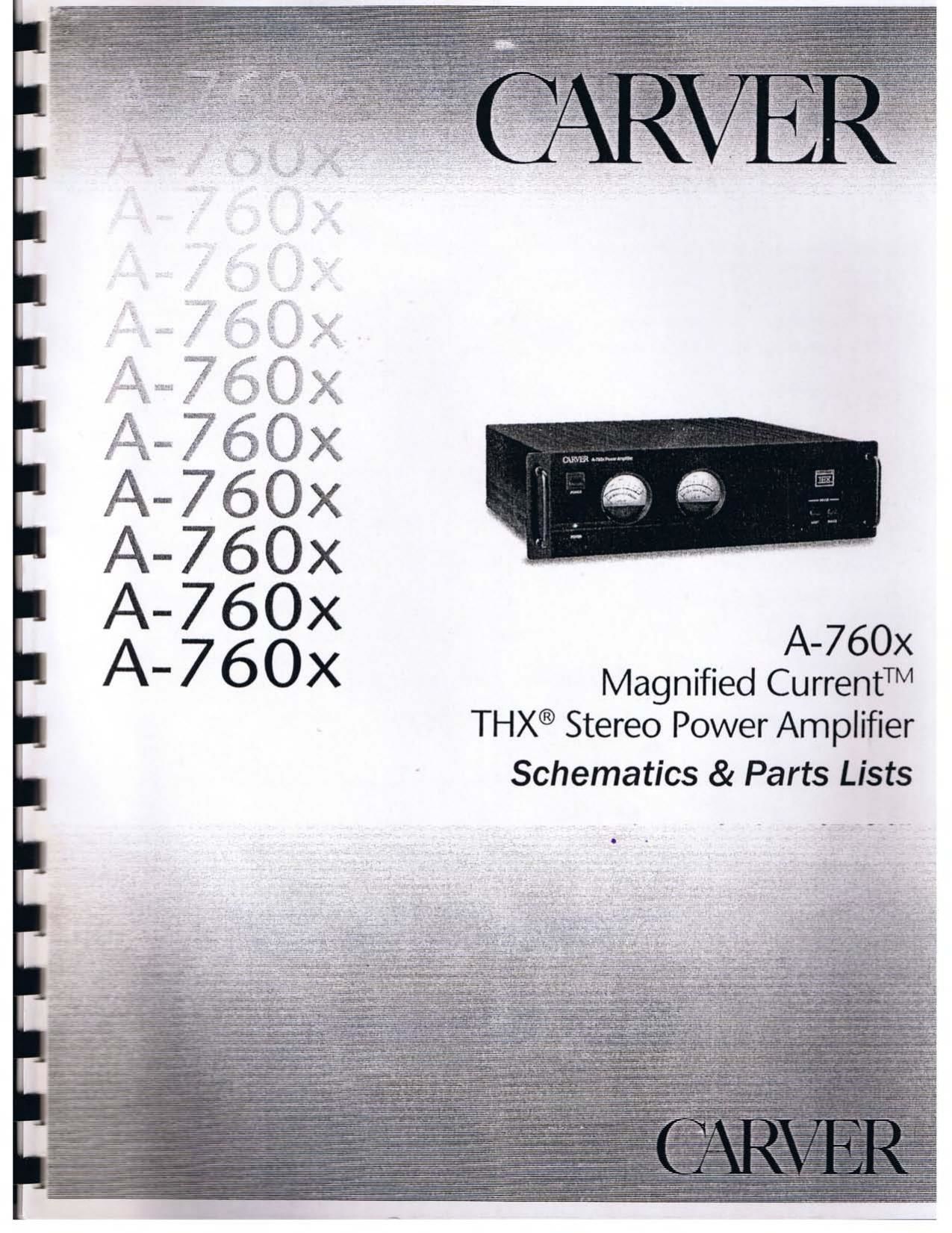 Carver A 760 X Service Manual