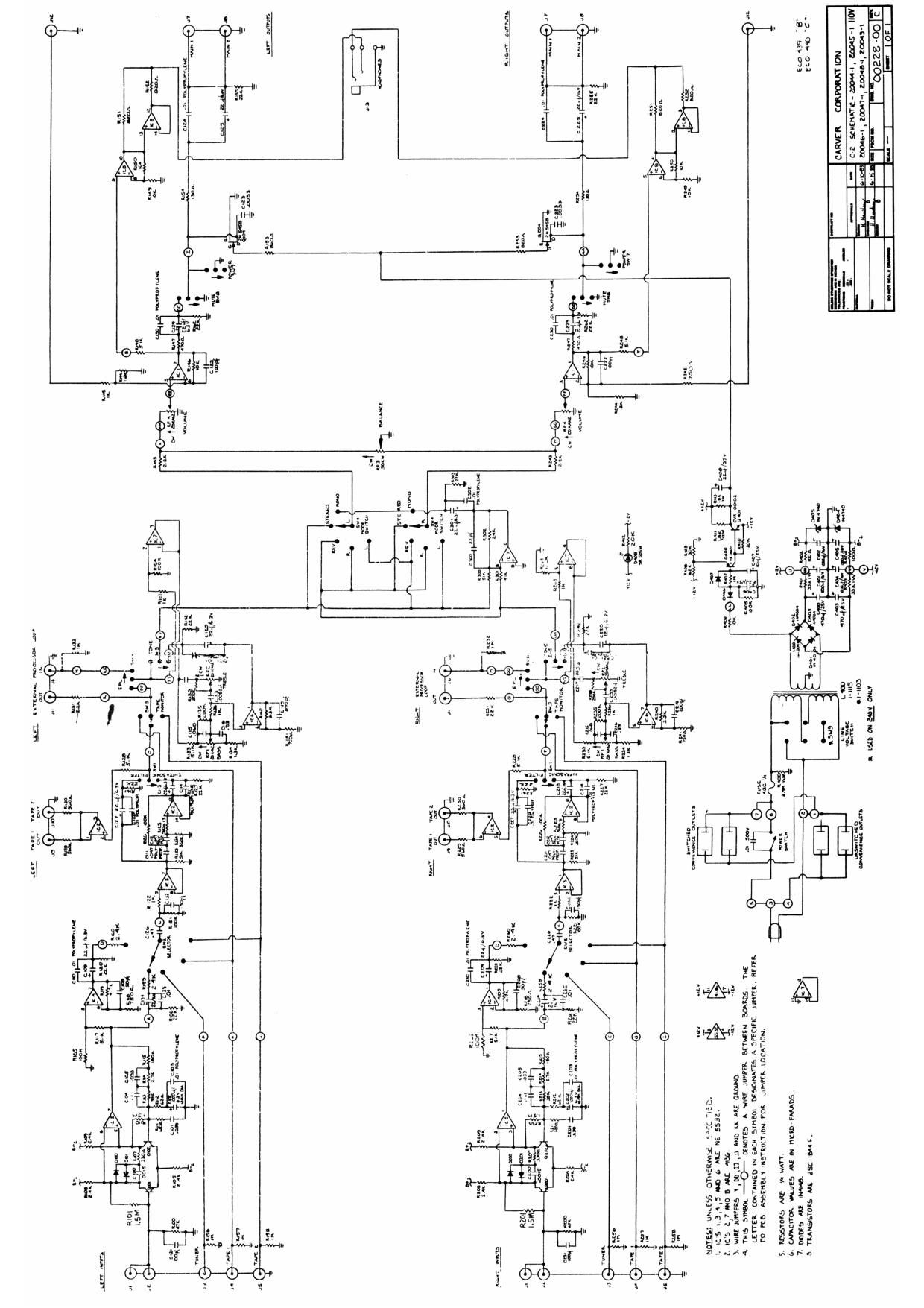 Carver C 2 Schematic