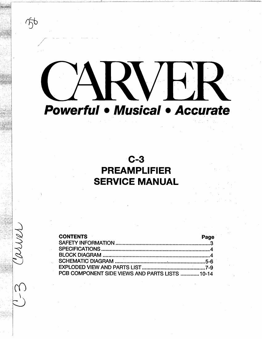 Carver C3 pre sm