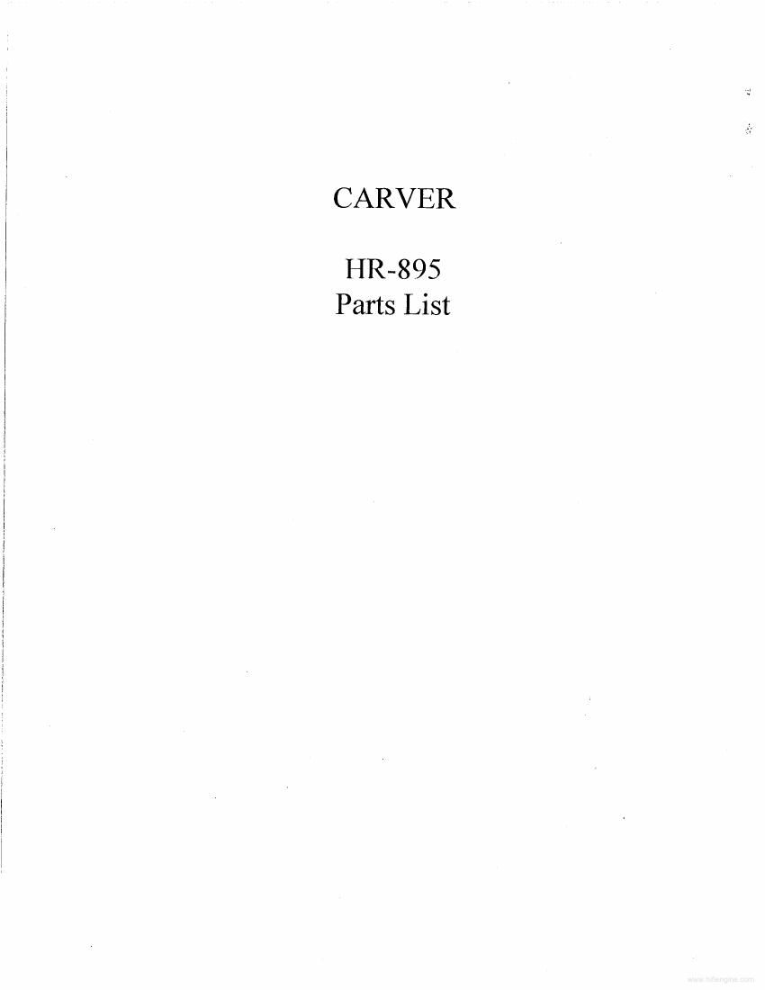 Carver HR895 rec pl