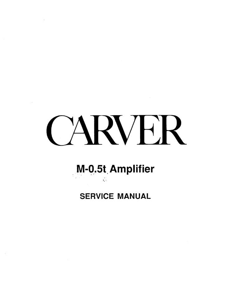 Carver M 0.5T pwr sm