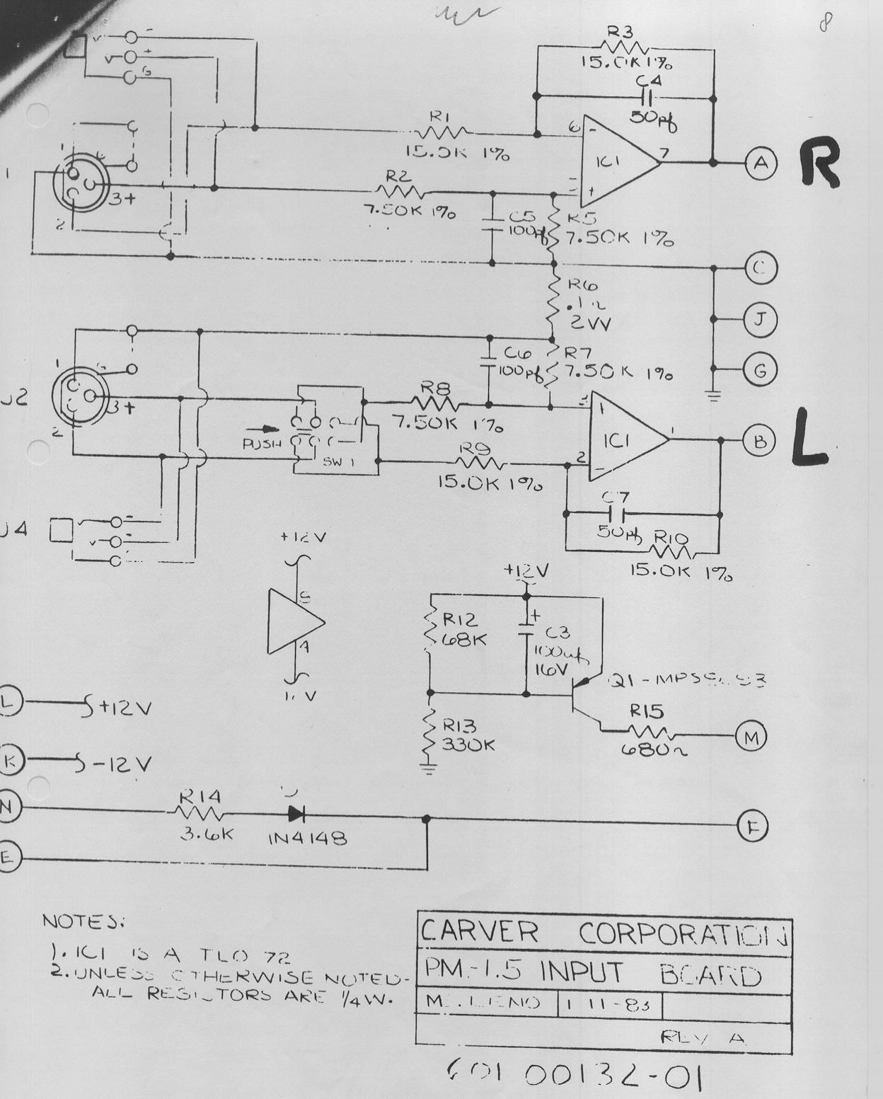 Carver PM1.5 Schematic