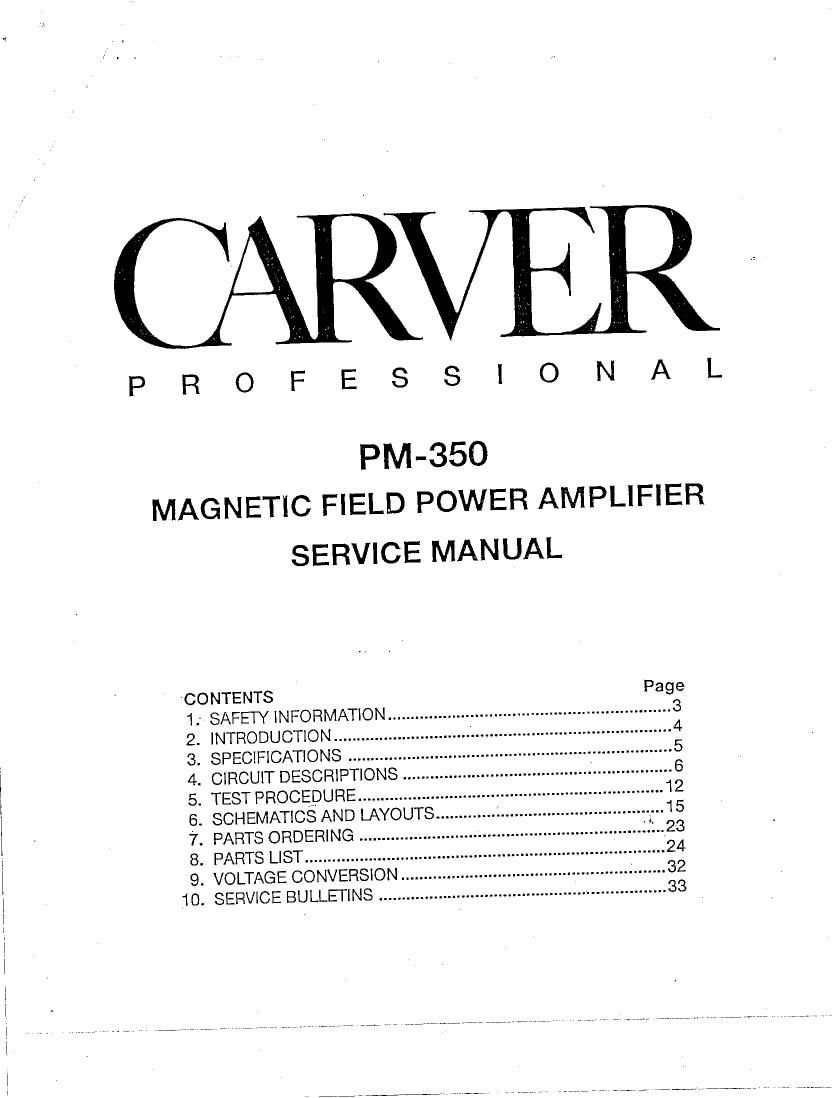 Carver PM350 pwr sm
