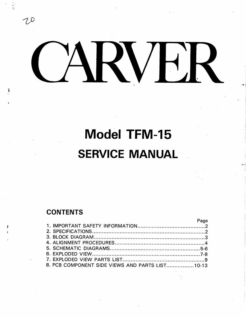 Carver TFM15 pwr sm