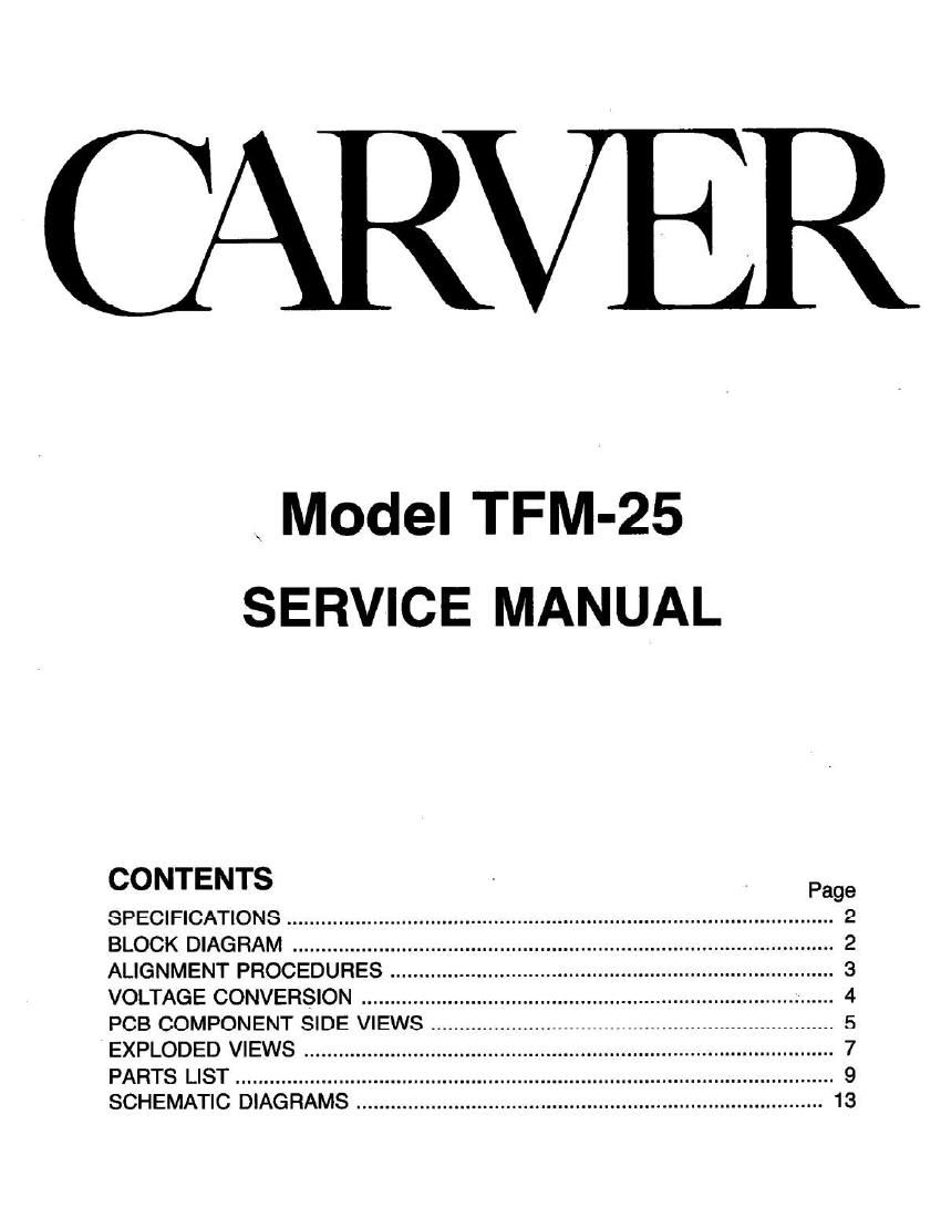 Carver TFM25 pwr sm