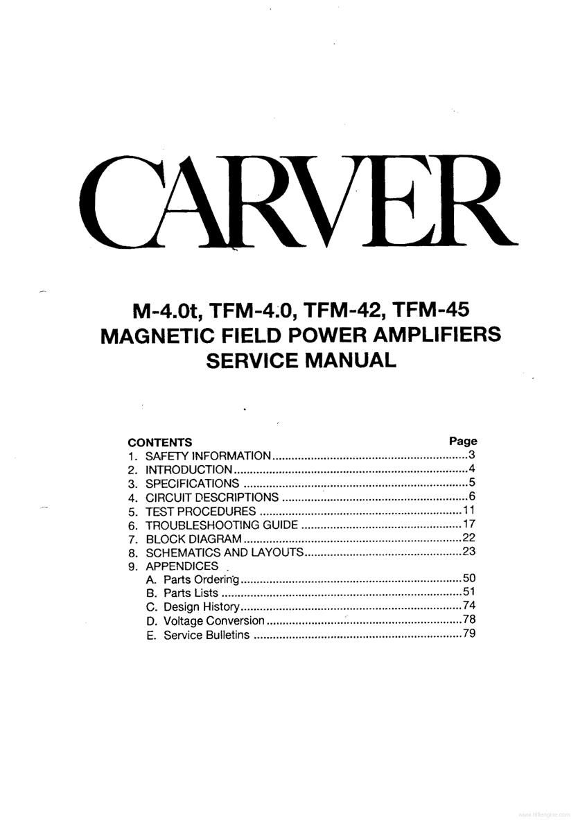 Carver TFM4.0 pwr sm