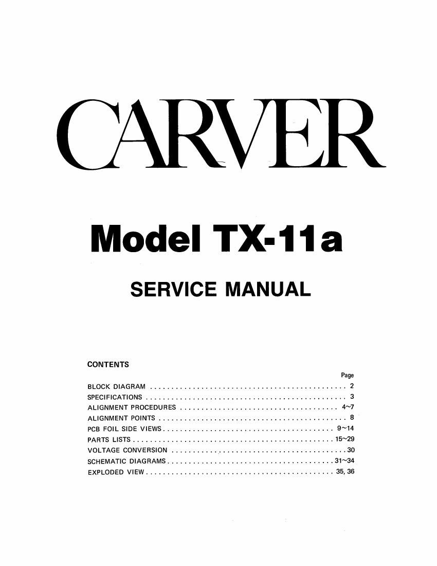 Carver TX11A tun sm