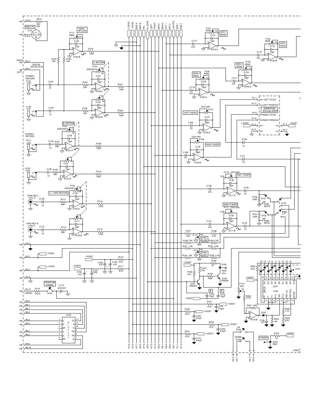 carvin 1642 mixer system schematic