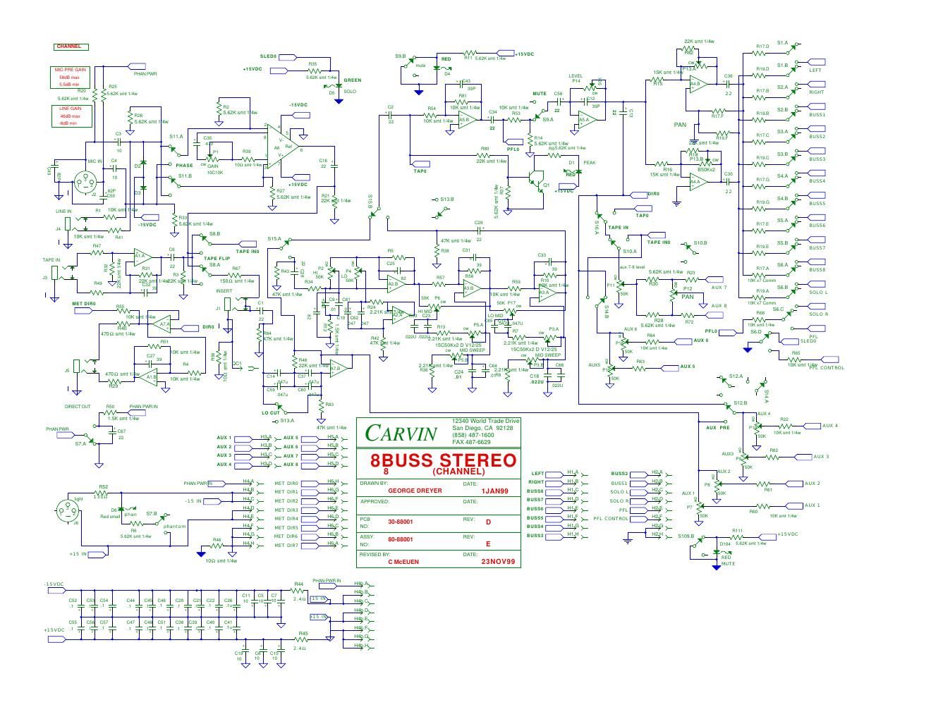 carvin 8 buss stereo schematic