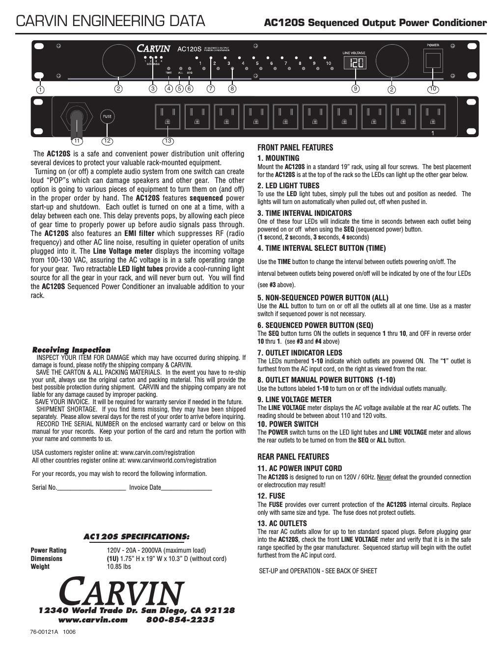 carvin ac 120 s owners manual