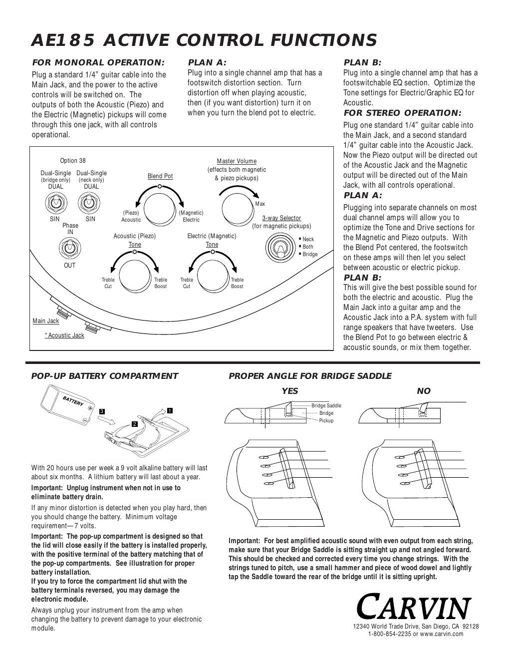 carvin ae 185 brochure