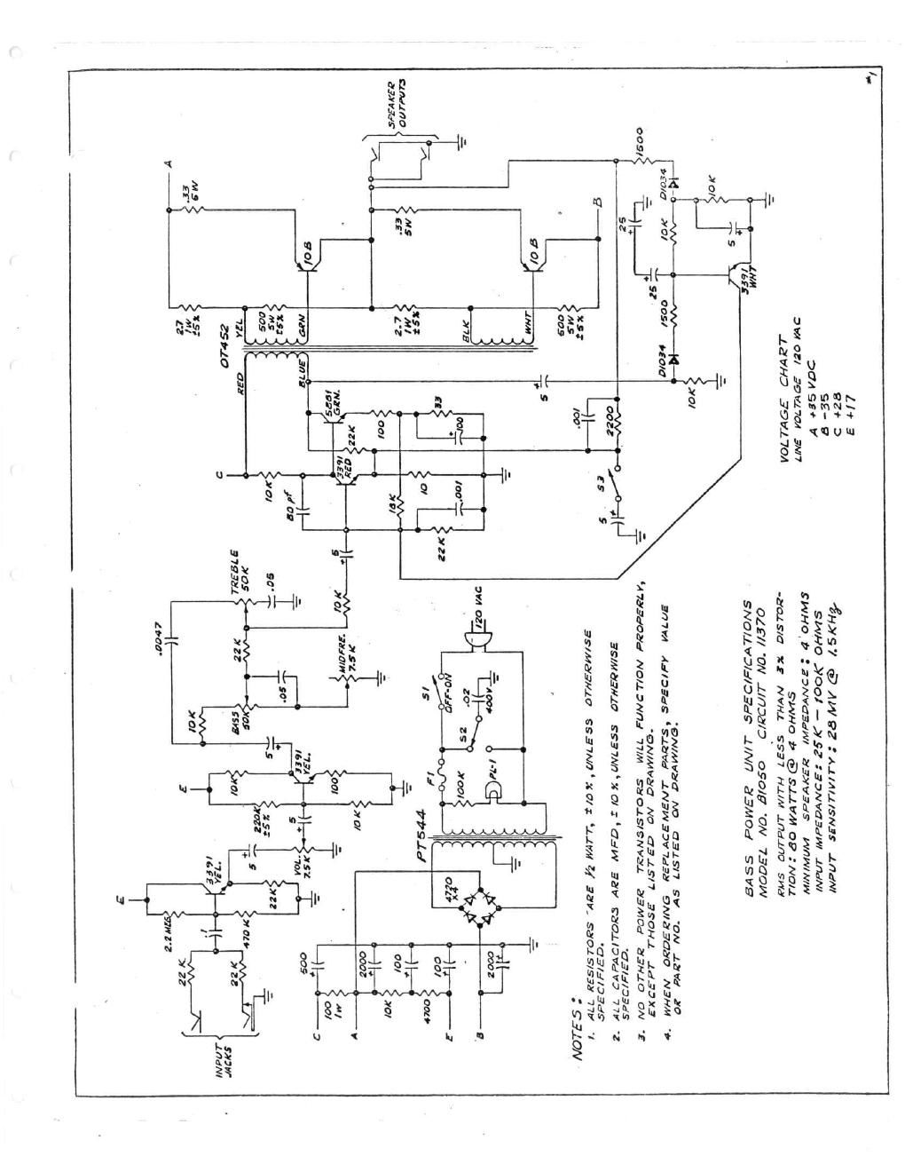 carvin b 1800 b ass amp schematics