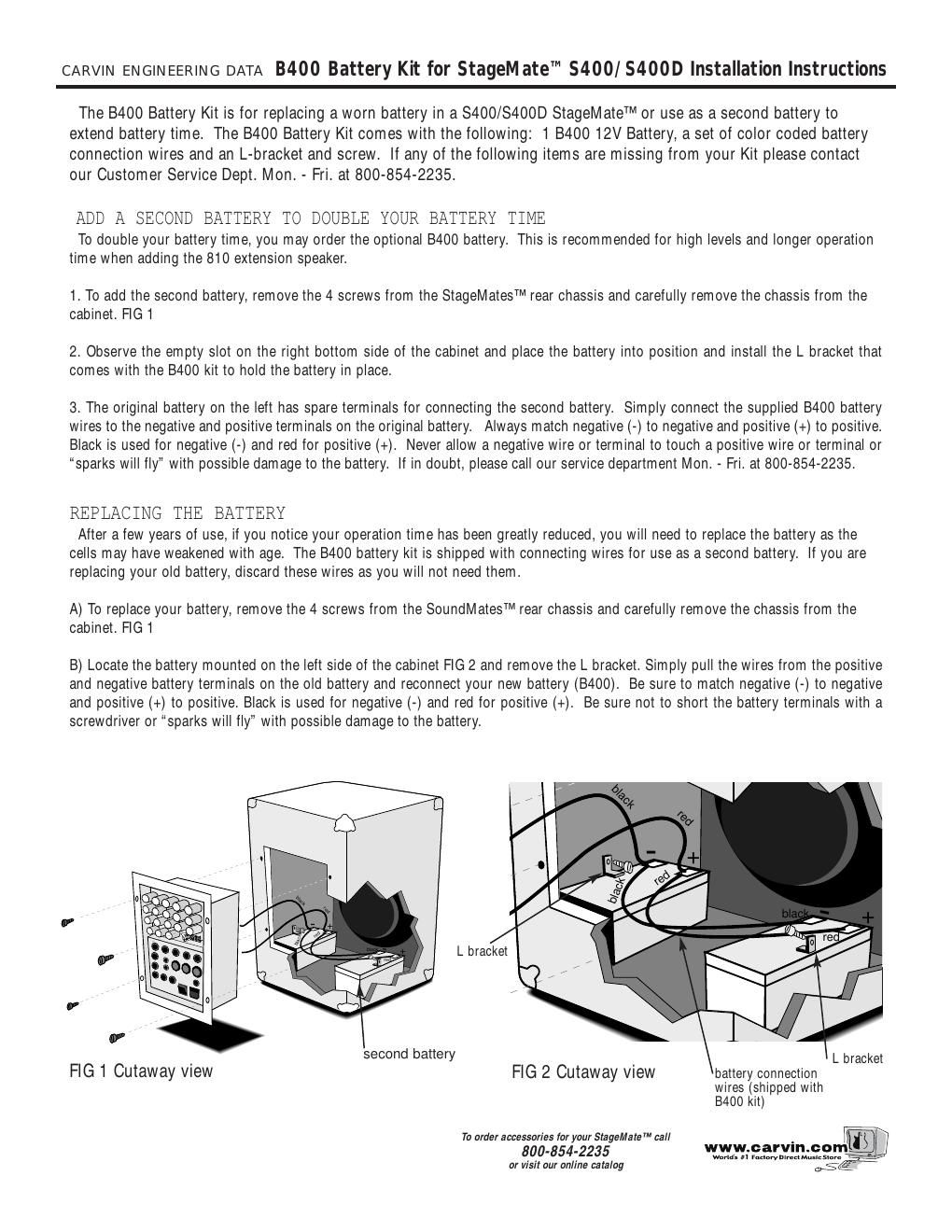 carvin b 400 service manual