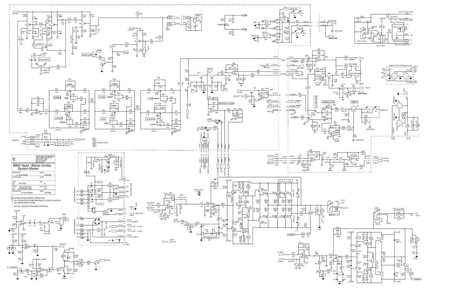 carvin b 800 b ass amp schematic