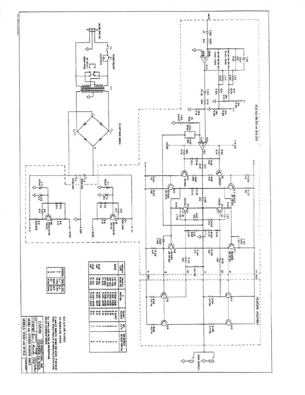 carvin cp 600 cp 630 pa schematics